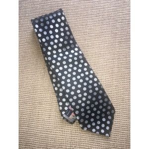 Ted Baker London Black and Silver Polka Dot Tie